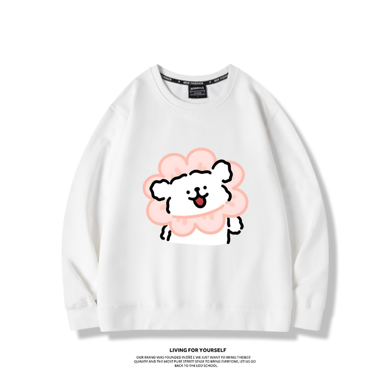 線條小狗2023親子情侶裝 圓領長袖