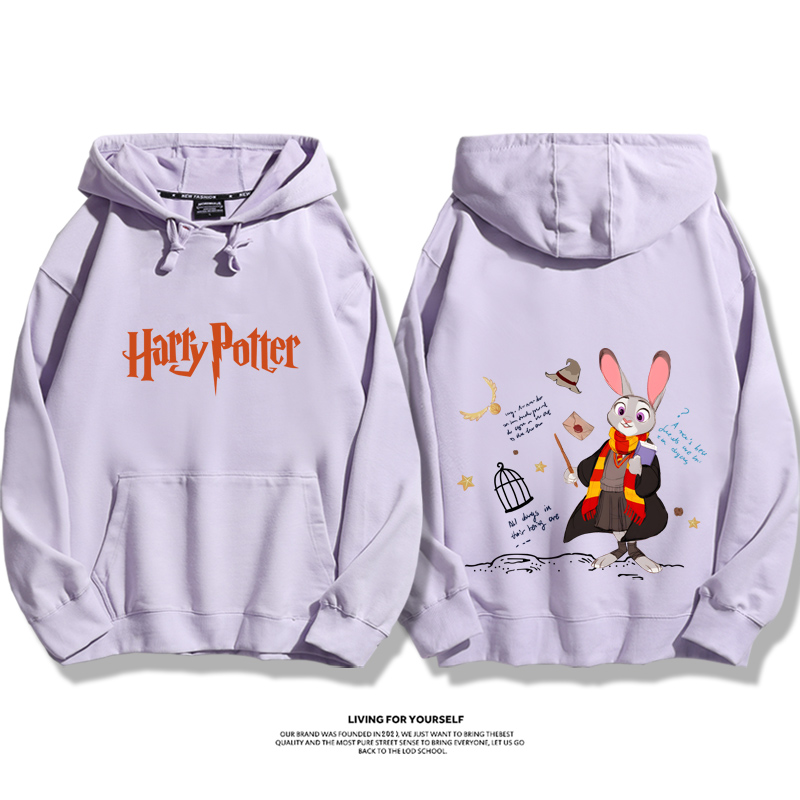 瘋狂動物城聯名衛衣2023秋冬新款親子情侶裝薄絨款連帽衛衣