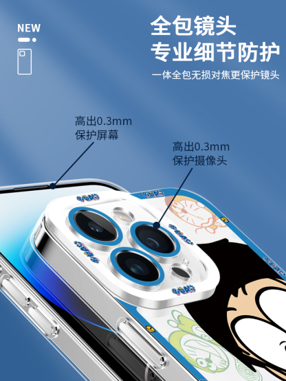 蘋果 系列哆啦A夢天使眼透明防摔手機殼