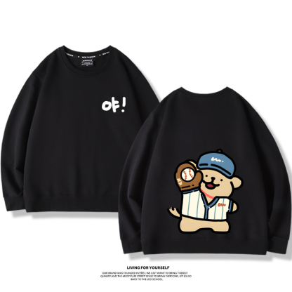 線條小狗2023親子情侶裝 圓領長袖