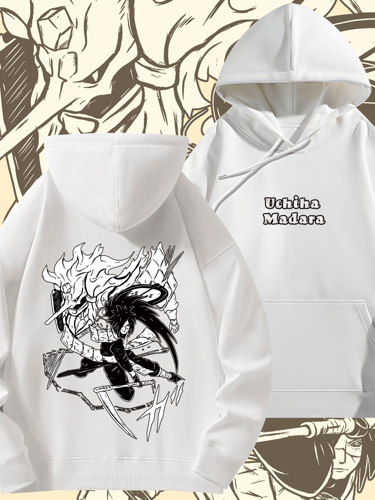 火影忍者 2024秋冬新款親子情侶裝薄絨款連帽衛衣