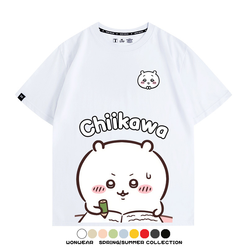 Chiikawa日系萌系吉伊卡哇可愛小八烏薩奇聯名短袖夏男T恤衫