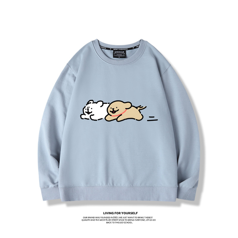 線條小狗2023親子情侶裝 圓領長袖-星夢cosplay