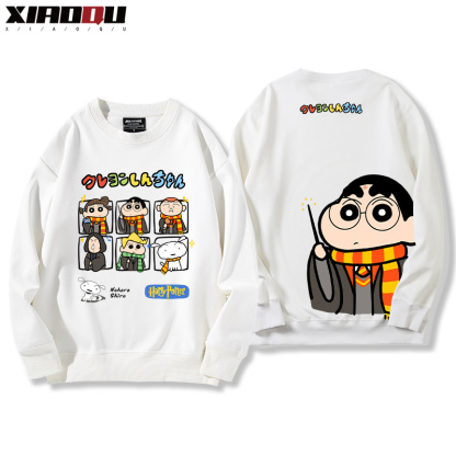 蠟筆小新聯名西遊記哈利波特玩具總動員小葵巴斯光年赫敏 2024親子情侶裝 圓領長袖