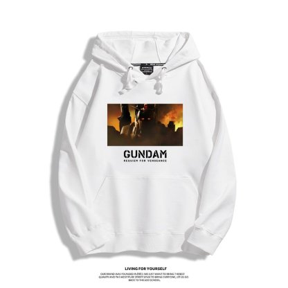 機動戰士高達 聯名衛衣2024秋冬新款親子情侶裝薄絨款連帽衛衣