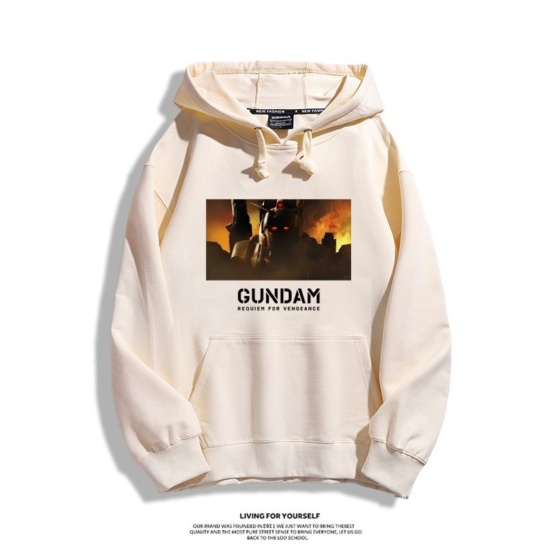 機動戰士高達 聯名衛衣2024秋冬新款親子情侶裝薄絨款連帽衛衣