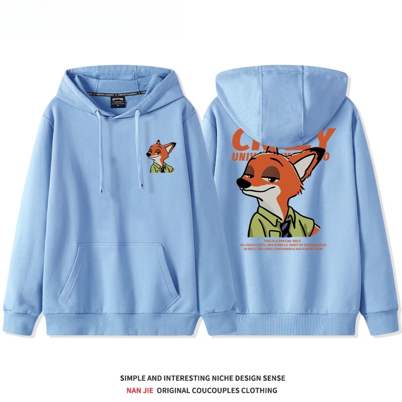 瘋狂動物城 聯名衛衣2025秋冬新款親子情侶裝連帽衛衣
