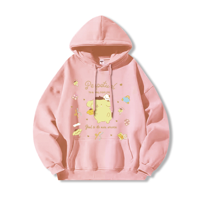 三麗鷗 聯名衛衣2024秋冬新款親子情侶裝薄絨款連帽衛衣