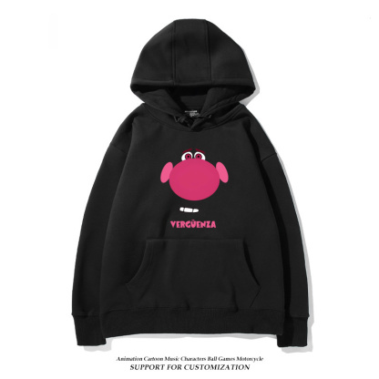 腦筋急轉彎 聯名衛衣2024秋冬新款親子情侶裝薄絨款連帽衛衣