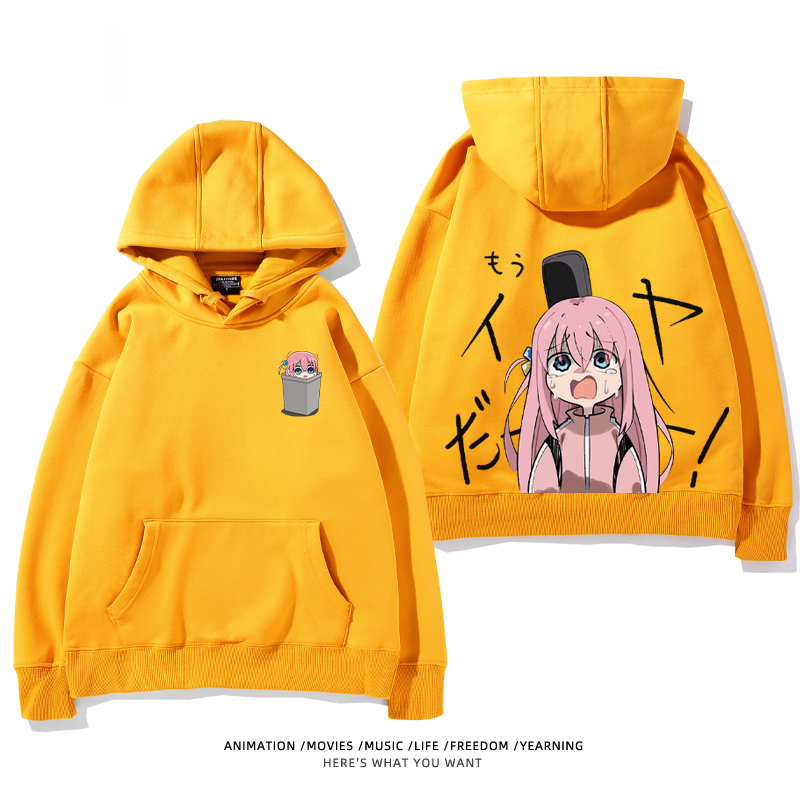 孤獨搖滾 聯名衛衣2024秋冬新款親子情侶裝薄絨款連帽衛衣