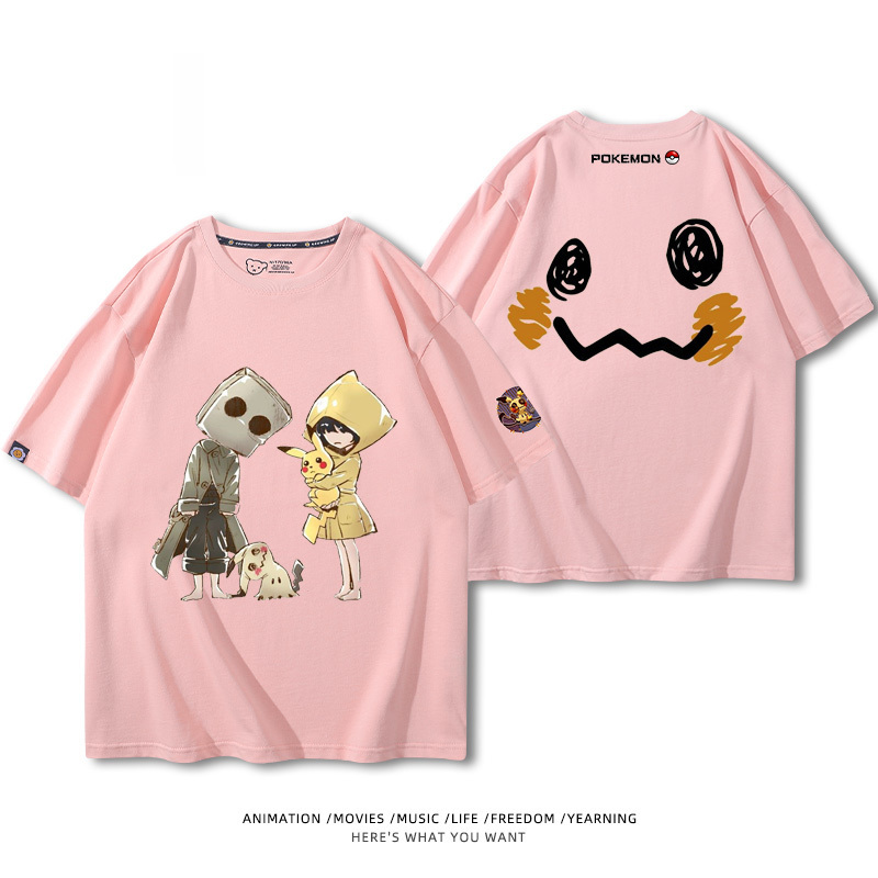 精靈寶可夢 2024親子情侶男女同款 純棉T恤