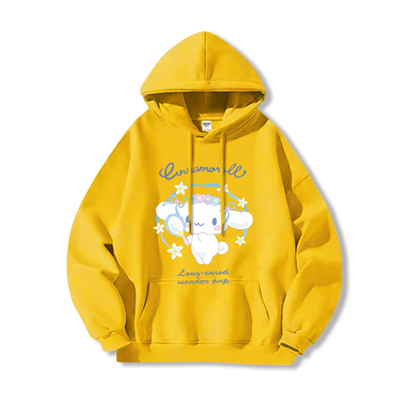 三麗鷗 聯名衛衣2024秋冬新款親子情侶裝薄絨款連帽衛衣