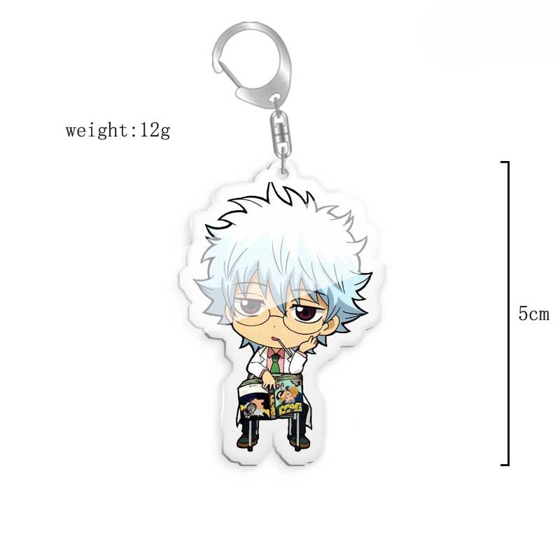 銀魂阪田銀時神樂新八定春神威十四沖田總悟桂伊麗莎白立牌鑰匙扣掛飾【單買三件起送】