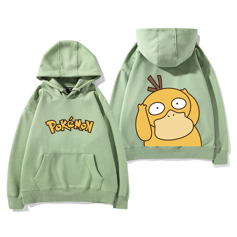 精靈寶可夢可達鴨 衛衣2025秋冬新款親子情侶裝連帽衛衣