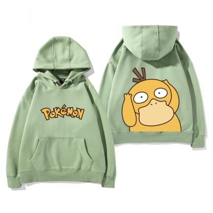 精靈寶可夢可達鴨 衛衣2025秋冬新款親子情侶裝連帽衛衣