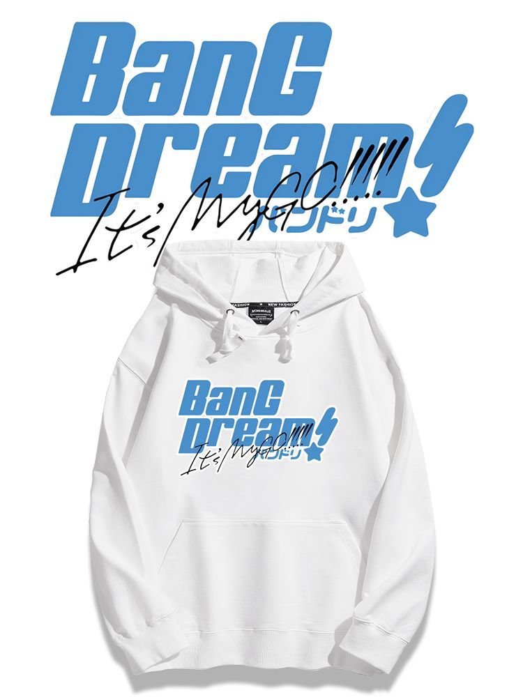 BanG Dream聯名衛衣2024秋冬新款親子情侶裝薄絨款連帽衛衣