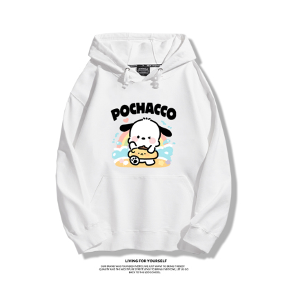 三麗鷗聯名衛衣2024秋冬新款親子情侶裝薄絨款連帽衛衣