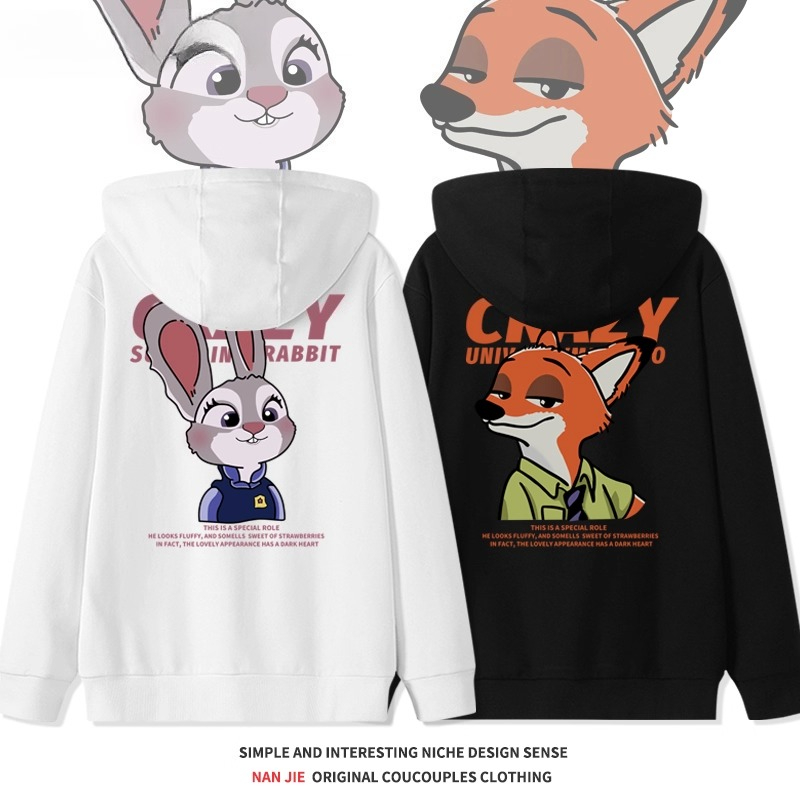瘋狂動物城 聯名衛衣2025秋冬新款親子情侶裝連帽衛衣