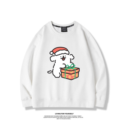 線條小狗聯名聖誕2023親子情侶裝 圓領長袖