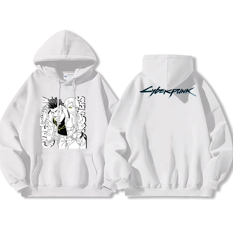 賽博朋克 聯名衛衣2024秋冬新款親子情侶裝薄絨款連帽衛衣