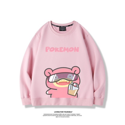 寶可夢喝奶茶2024親子情侶裝 圓領長袖