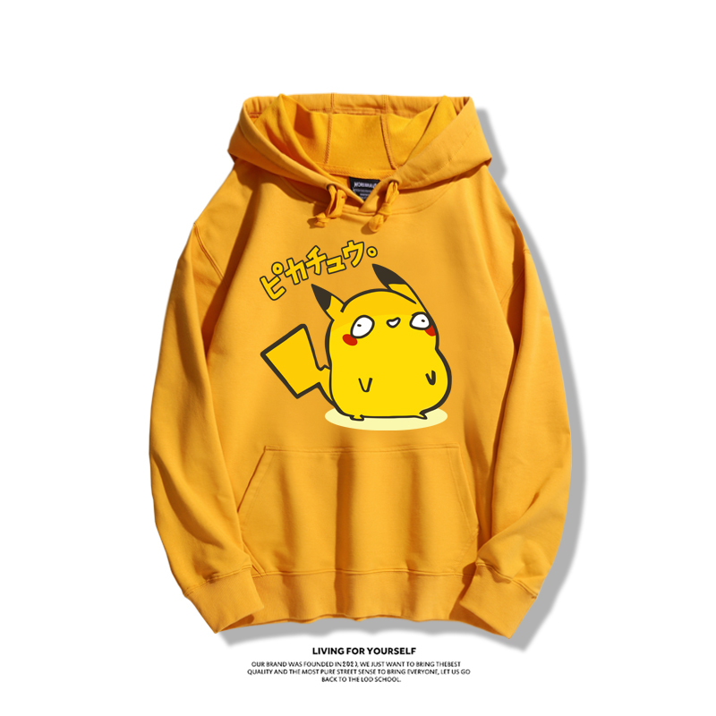 寶可夢聯名衛衣2023秋冬新款親子情侶裝薄絨款連帽衛衣