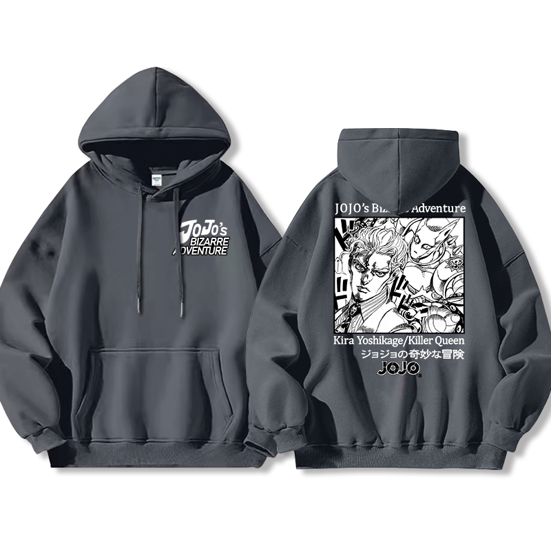 JOJO的奇妙冒險聯名衛衣2024秋冬新款親子情侶裝薄絨款連帽衛衣