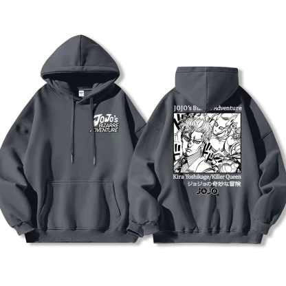 JOJO的奇妙冒險聯名衛衣2024秋冬新款親子情侶裝薄絨款連帽衛衣