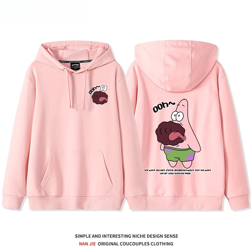海綿寶寶 聯名衛衣2025秋冬新款親子情侶裝連帽衛衣