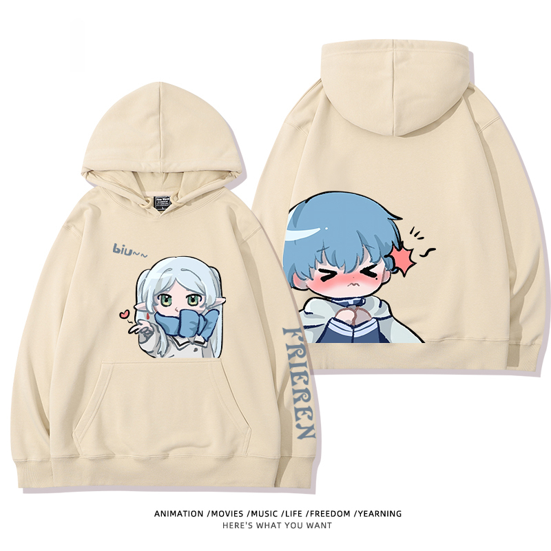 葬送的芙莉蓮 2024秋冬新款親子情侶裝薄絨款連帽衛衣