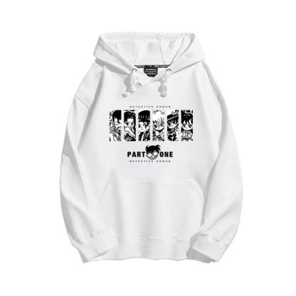 名偵探柯南聯名衛衣2023秋冬新款親子情侶裝薄絨款連帽衛衣-星夢cosplay