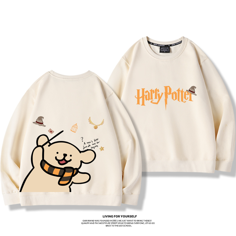 線條小狗2023親子情侶裝 圓領長袖