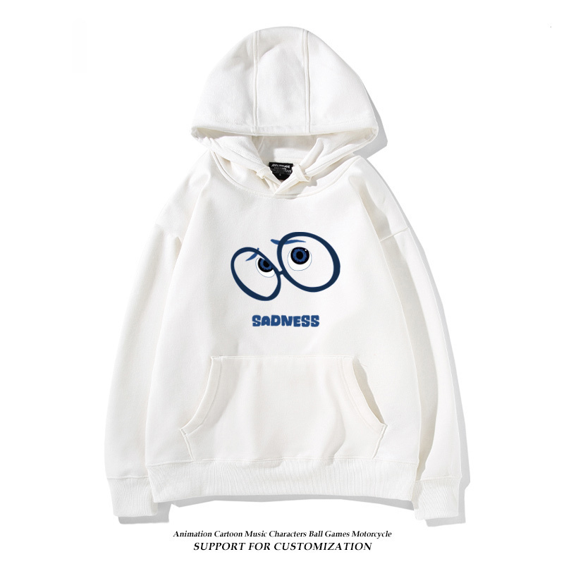 腦筋急轉彎 聯名衛衣2024秋冬新款親子情侶裝薄絨款連帽衛衣