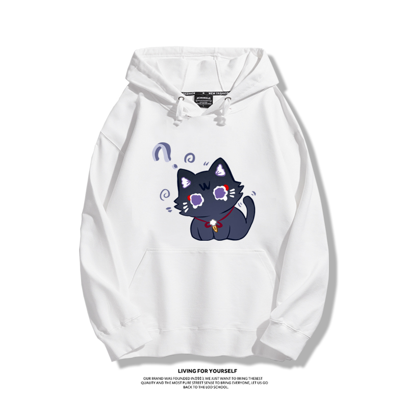 原神散兵貓貓聯名衛衣2023秋冬新款親子情侶裝薄絨款連帽衛衣-星夢cosplay