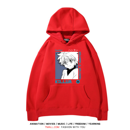 全職獵人 聯名衛衣2024秋冬新款親子情侶裝薄絨款連帽衛衣