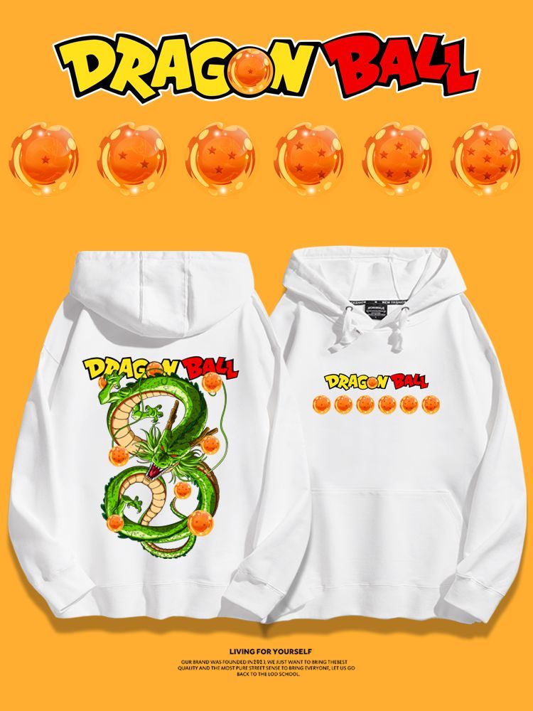 七龍珠聯名衛衣2023秋冬新款親子情侶裝薄絨款連帽衛衣