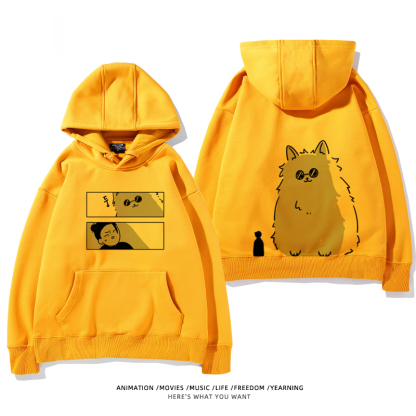 咒術迴戰聯名衛衣2024秋冬新款親子情侶裝薄絨款連帽衛衣