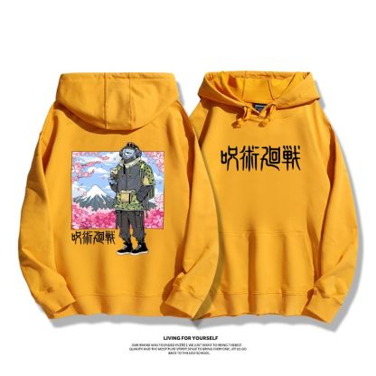 咒術迴戰聯名衛衣2023秋冬新款親子情侶裝薄絨款連帽衛衣