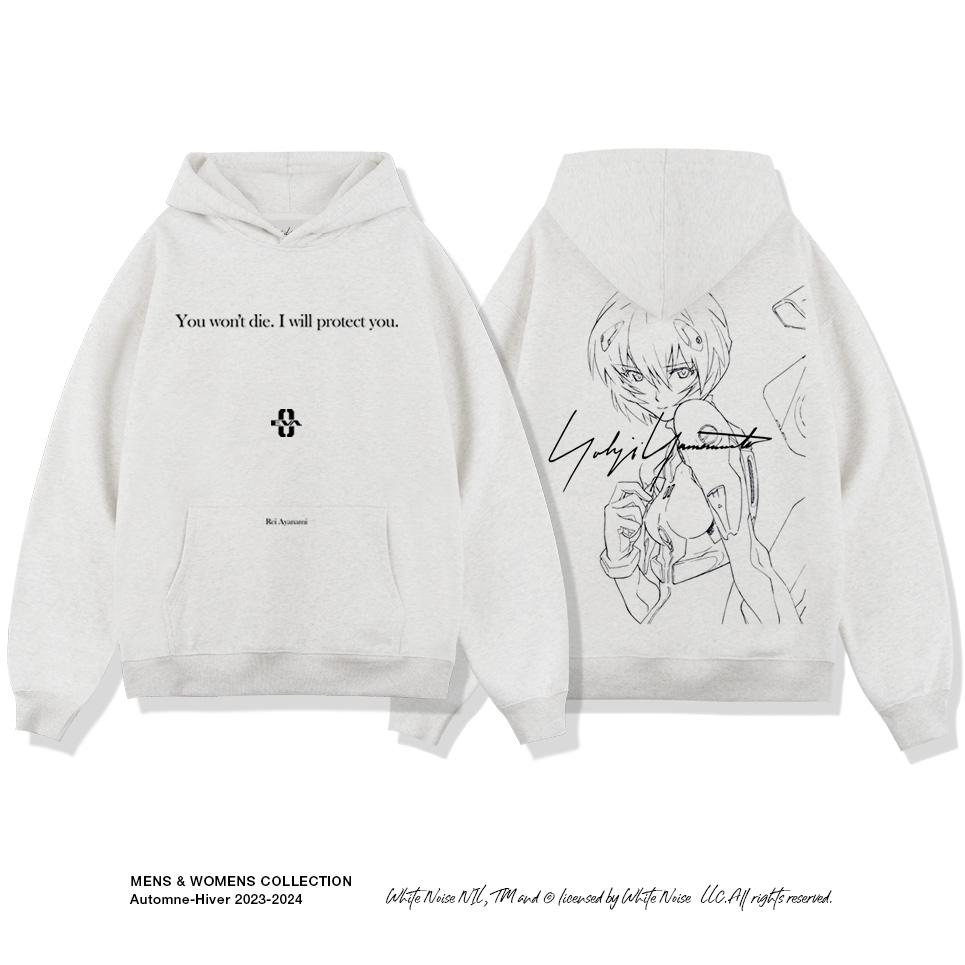 EVA新世紀福音戰士2024秋冬新款親子情侶裝薄絨款連帽衛衣