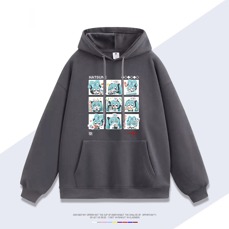 初音未來 聯名衛衣2025秋冬新款 親子情侶裝連帽衛衣