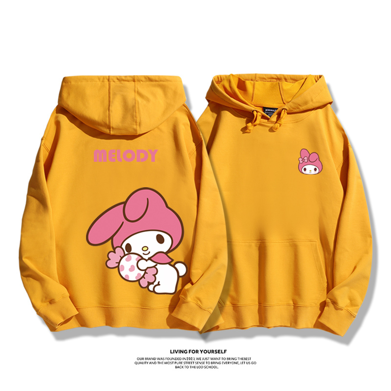 三麗鷗聯名聯名衛衣2023秋冬新款親子情侶裝薄絨款連帽衛衣