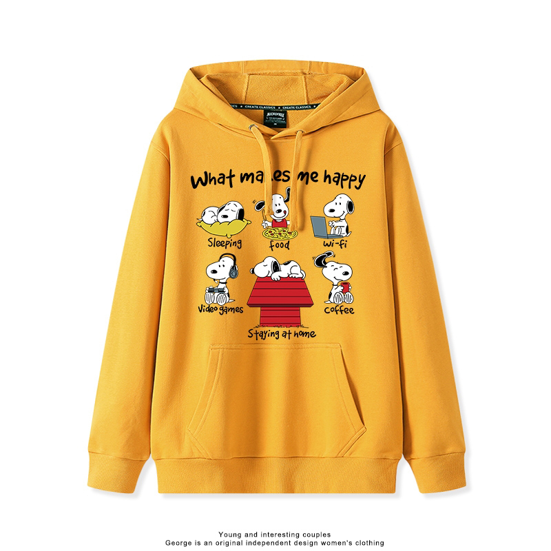 史努比 聯名衛衣2025秋冬新款親子情侶裝連帽衛衣