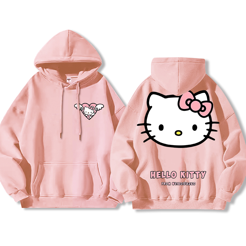 HelloKitty新款 寬鬆百搭 秋冬款 寬鬆連帽衛衣