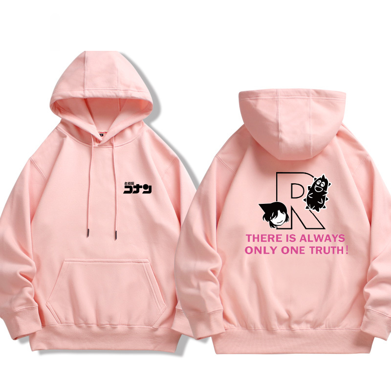 名偵探柯南 2024秋冬新款親子情侶裝薄絨款連帽衛衣