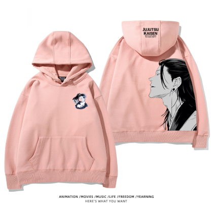 咒術迴戰聯名衛衣2024秋冬新款親子情侶裝薄絨款連帽衛衣