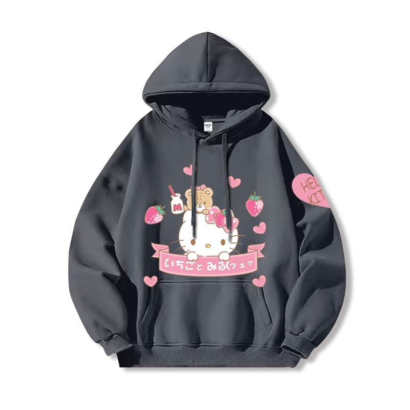 HelloKitty新款 寬鬆百搭 秋冬款 寬鬆連帽衛衣