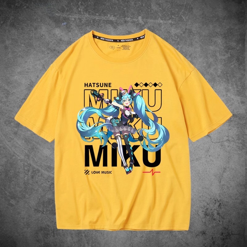 初音未來聯名衛衣2024秋冬新款親子情侶裝薄絨款連帽衛衣