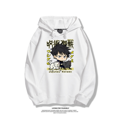 咒術迴戰聯名衛衣2023秋冬新款親子情侶裝薄絨款連帽衛衣