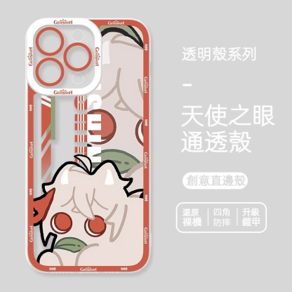 蘋果 系列原神擬貓天使眼透明防摔軟殼