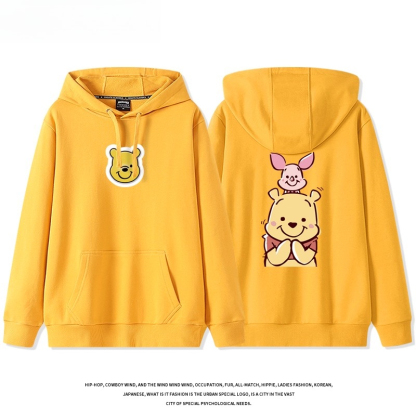 小熊維尼 聯名衛衣2025秋冬新款 親子情侶裝連帽衛衣